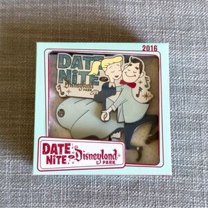 Date Nite Disneyland 2016 Retro Couple Dancing Jumbo Pin LE 500 Night New